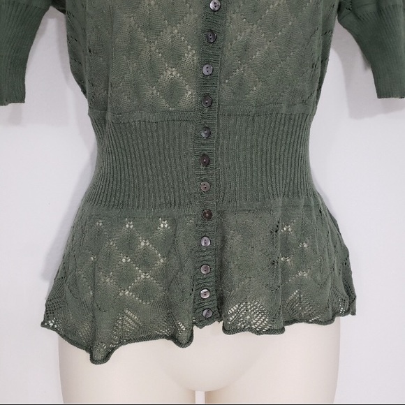 Free People Knitted V-Neck Button Down Cardigan - Picture 3 of 9